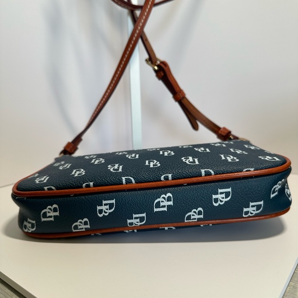 Dooney & Bourke Signature Coated Canvas Small Crossbody Bag, Blue, EUC - Picture 5 of 9